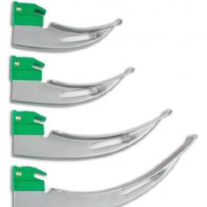 Laryngoscope Blade GreenLine Macintosh Type Size 3 Adult / Child
