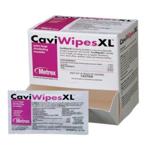 Surface Disinfectant CaviWipes Premoistened Alcohol Based Manual Pull Wipe 50 Count Individual Packet Alcohol Scent NonSterile