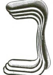 Vaginal Speculum/Retractor Miltex Sims NonSterile Surgical Grade German Stainless Steel Medium Double-ended Reusable Without Light Source Capability