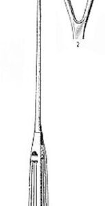 Uterine Curette Miltex Thomas 11 Inch Length Hollow Handle with Grooves Size 2 Tip Blunt Loop Tip