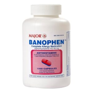 Allergy Relief Banophen 50 mg Strength Capsule 1,000 per Bottle