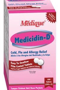 Cold and Cough Relief Medicidin-D 325 mg – 2 mg – 5 mg Strength Tablet 2 per Pack