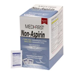 Pain Relief Medi-First 325 mg Strength Acetaminophen Tablet 250 per Box