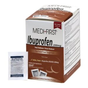 Pain Relief Medi-First 200 mg Strength Ibuprofen Tablet 125 per Box