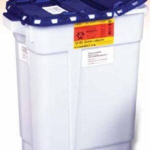 Pharmaceutical Waste Container Recykleen White Base 18-1/2 X 17-3/4 X 11-3/4 Inch Vertical Entry 9 Gallon