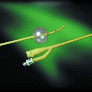 Foley Catheter Bardex Lubricath 2-Way Carson Model Tip 5 cc Balloon 18 Fr. Hydrophilic Polymer Coated Latex