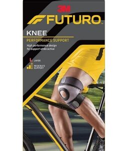 Knee Brace 3M Futuro Sport Moisture Control Large Pull-On / Hook and Loop Strap Closure 17 to 19 Inch Knee Circumference Left or Right Knee