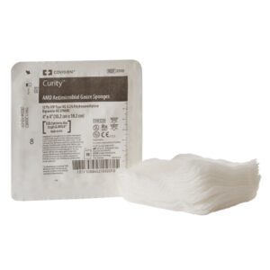 Antibacterial Gauze Sponge Curity AMD 4 X 4 Inch 12-Ply Sterile 10 per Tray