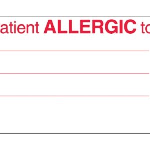 Pre-Printed Label Barkley Allergy Alert White Paper Patient Allergic To: Alert Label 1-3/4 X 2-3/4 Inch