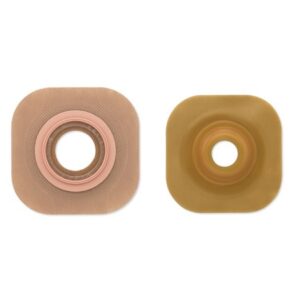 Ostomy Barrier FlexWear Precut, Standard Wear Without Tape 44 mm Flange Green Code System Hydrocolloid 1-1/4 Inch Opening