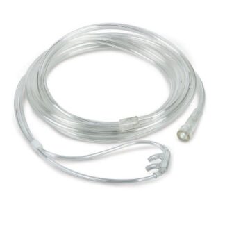 Nasal Cannula Soft-Touch Adult Curved Prong / NonFlared Tip 7 Foot O2 Line