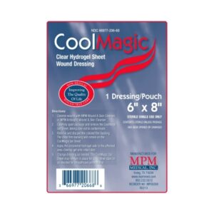 Hydrogel Wound Dressing CoolMagic Sheet 6 X 8 Inch Sterile