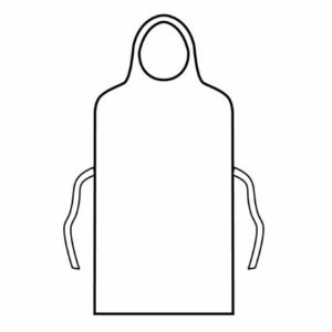 General Purpose Apron One Size Fits Most Bib Style White Disposable