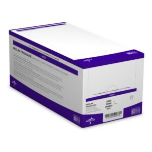 Exam Glove Medline Large Sterile Pair Latex Standard Cuff Length Fully Textured Beige Not Rated