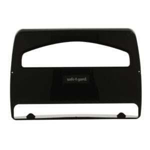 Toilet Seat Cover Dispenser Safe-T-Gard Black Plastic Manual Pull Wall Mount