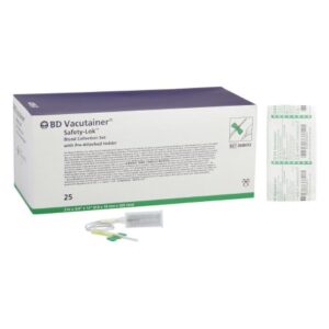 BD Vacutainer Safety-Lok Blood Collection Set with Holder 21 Gauge 3/4 Inch Needle Length Safety Needle 12 Inch Tubing Sterile