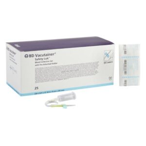 BD Vacutainer Safety-Lok Blood Collection Set with Holder 23 Gauge 3/4 Inch Needle Length Safety Needle 12 Inch Tubing Sterile