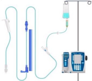 Primary IV Administration Set Baxter Gravity 2 Ports 10 Drops / mL Drip Rate Without Filter 105 Inch Tubing Solution Without Flow Regulator