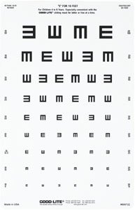 Eye Chart Good-Lite 10 Foot Distance Acuity Test