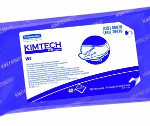 Surface Disinfectant Cleaner Kimtech W4 Premoistened Cleanroom Manual Pull Wipe 40 Count Soft Pack Alcohol Scent NonSterile