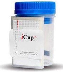 Drugs of Abuse Test Kit iCup A.D. AMP, BAR, BZO, COC, mAMP/MET, OPI, PCP, THC (OX, pH, SG) 25 Tests CLIA Non-Waived