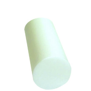 CanDo Round Therapy Foam Roller White Polyethylene Foam 6 X 12 Inch
