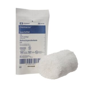Fluff Bandage Roll Dermacea 3-2/5 Inch X 3-1/2 Yard 6-Ply Sterile 1 per Pack