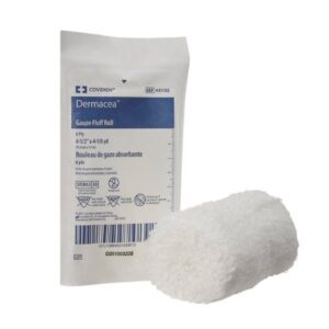 Fluff Bandage Roll Dermacea 4-1/2 Inch X 4-1/10 Yard 6-Ply Sterile 1 per Pouch