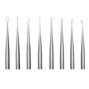 Ear Curette Clinic Pack Lighted Ear Curette Round Handle Assorted Tip Sizes Lighted Tip with Magnification