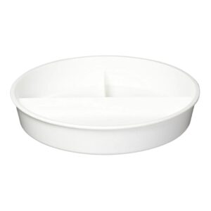 Partitioned High-Sided Dish Sammons Preston White Reusable Polypropylene 10 Inch Diameter