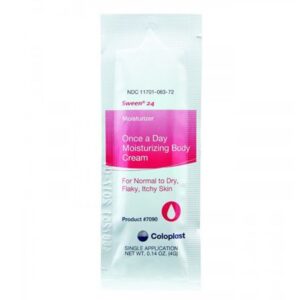 Hand and Body Moisturizer Sween 24 4 Gram Individual Packet Unscented Cream CHG Compatible