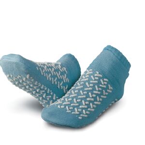 Slipper Socks Medline Unisex Adult 2X-Large Double Tread Single Patient Use Gray