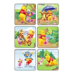 Kids Love Stickers 90 per Pack Sunny time Pooh and Pals Sticker 2-1/2 Inch