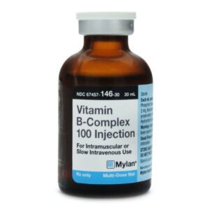 Vitamin B1 / Vitamin B2 / Vitamin B3 / Vitamin B5 / Vitamin B6 100 mg – 2 mg / mL Injection 30 mL