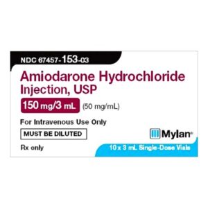 Amiodarone HCl 50 mg / mL Injection 3 mL