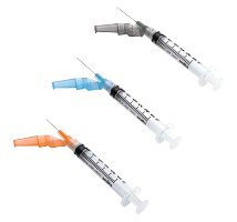 Safety Hypodermic Needle Needle-Pro EDGE 1 Inch Length 23 Gauge Regular Wall Hinged Safety Needle