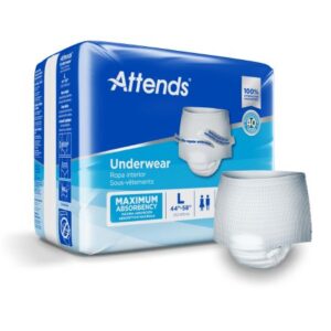 Unisex Adult Absorbent Underwear Attends Pull On with Tear Away Seams Large Disposable Heavy Absorbency