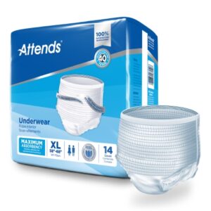 Unisex Adult Absorbent Underwear Attends Pull On with Tear Away Seams X-Large Disposable Heavy Absorbency