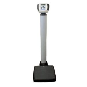 Floor Scale Health O Meter LCD Display 660 lbs / 300 kg Capacity Gray AC Adapter / Battery Operated