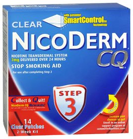 Stop Smoking Aid Nicoderm CQ 7 mg Strength Transdermal Patch