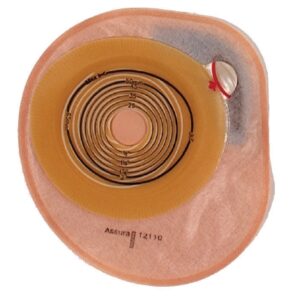 Colostomy Pouch Assura One-Piece System 7 Inch Length, Midi Flat, Trim to Fit 1-3/8 Inch Stoma Closed End