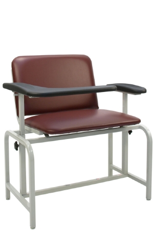 Extra Large Blood Drawing Chair Single Adjustable Flip Up Armrest Hunter Green