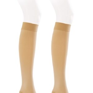 Compression Stocking JOBST Opaque Knee High Medium Natural Closed Toe