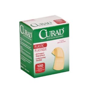 Adhesive Strip Curad 1 X 3 Inch Plastic Rectangle Tan Sterile