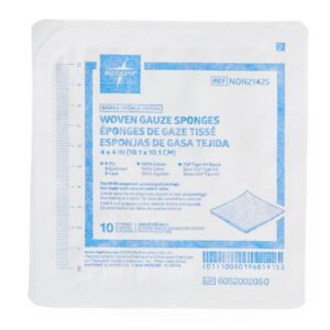 Gauze Sponge Medline 4 X 4 Inch 8-Ply Sterile 10 per Tray