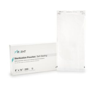Sterilization Pouch McKesson Argent Sure-Check Ethylene Oxide (EO) Gas / Steam 8 X 16 Inch Transparent / Blue Self Seal Paper / Film