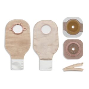 Ileostomy / Colostomy Pouch New Image Two-Piece System 12 Inch Length Flat, Trim to Fit Up to 1-3/4 Inch Stoma Drainable