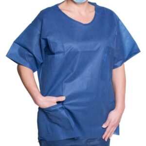 Scrub Shirt Dukal Medium Dark Blue 2 Pockets Short Sleeve Unisex