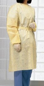 Protective Procedure Gown One Size Fits Most Yellow NonSterile Not Rated Disposable