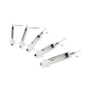 Safety Hypodermic Syringe with Needle VanishPoint 5 mL 1-1/2 Inch 22 Gauge Retractable Safety Needle Regular Wall